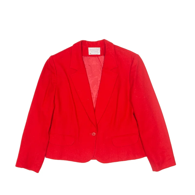 PENDLETON Petite Blazer Jacket Red Wool 80s Womens M Jersey Jacket Tulle Jacket Batik Jacket PENDLETON Petite Blazer Jacket Red Wool 80s Womens M Jersey Jacket Tulle Jacket Batik Jacket