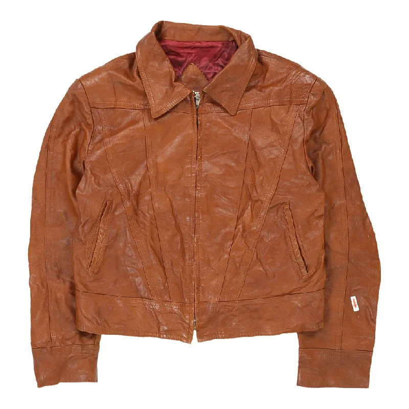 Regency Leather Jacket - Medium Brown Leather Oversized Jacket Tailored Jacket Straight Jacket Regency Leather Jacket - Medium Brown Leather Oversized Jacket Tailored Jacket Straight Jacket