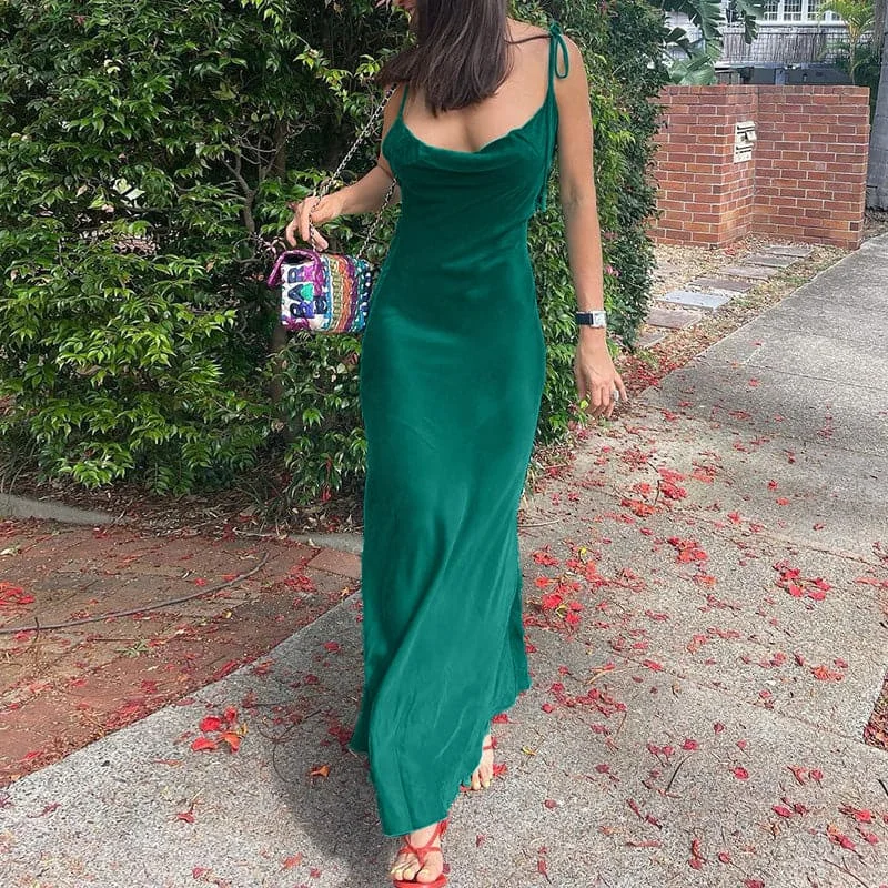 DressBetty - Clytie Fashion Spaghetti Straps Women Maxi Dress Cozy Open-Back Maxi Dress DressBetty - Clytie Fashion Spaghetti Straps Women Maxi Dress Cozy Open-Back Maxi Dress