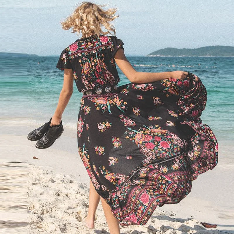 DressBetty - DeRuiLaDy New Women Summer Boho Beach Maxi Dress Comfortable Bohemian Maxi Dress DressBetty - DeRuiLaDy New Women Summer Boho Beach Maxi Dress Comfortable Bohemian Maxi Dress