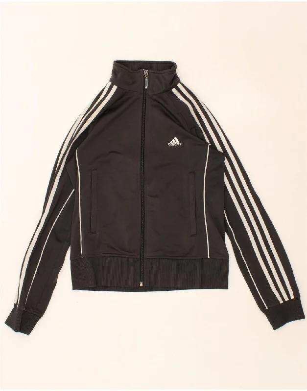 ADIDAS Womens Crop Tracksuit Top Jacket UK 12 Medium Black Polyester Knit Jacket Woven Jacket Fleece Jacket ADIDAS Womens Crop Tracksuit Top Jacket UK 12 Medium Black Polyester Knit Jacket Woven Jacket Fleece Jacket