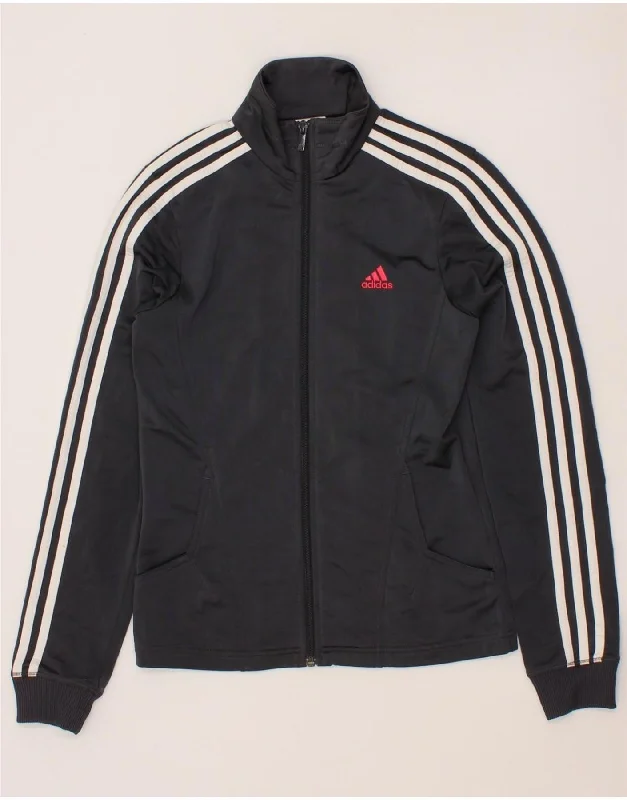 ADIDAS Womens Tracksuit Top Jacket UK 10 Small Grey Polyester Boat Neck Shawl Collar Notched Collar ADIDAS Womens Tracksuit Top Jacket UK 10 Small Grey Polyester Boat Neck Shawl Collar Notched Collar