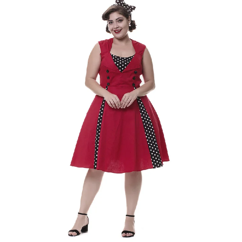 ANALUKE Vintage Hepburn Christmas Casual Dress