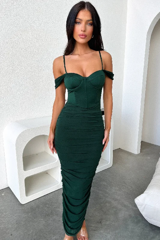 Audrey Maxi Dress - Emerald Classic Tulle Maxi Dress