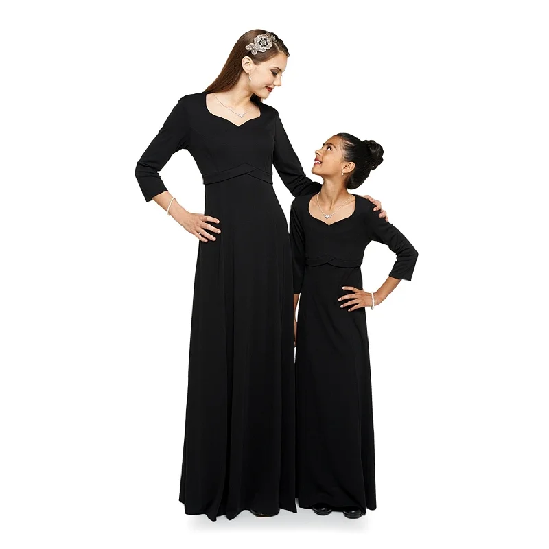 Charlotte Dress - Heart Shaped Neck Floor Length (Adult and Youth)