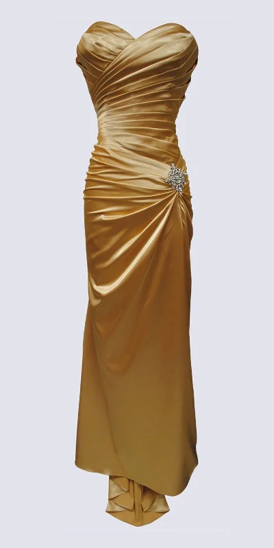 CLEARANCE - Cinderella Divine 8530 Satin Dress Ruched Bodice Sweetheart
