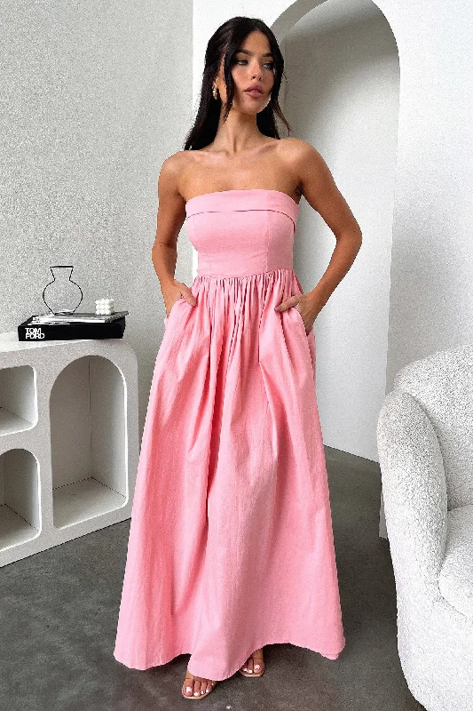 Cornell Maxi Dress - Pink Comfortable Casual Maxi Dress