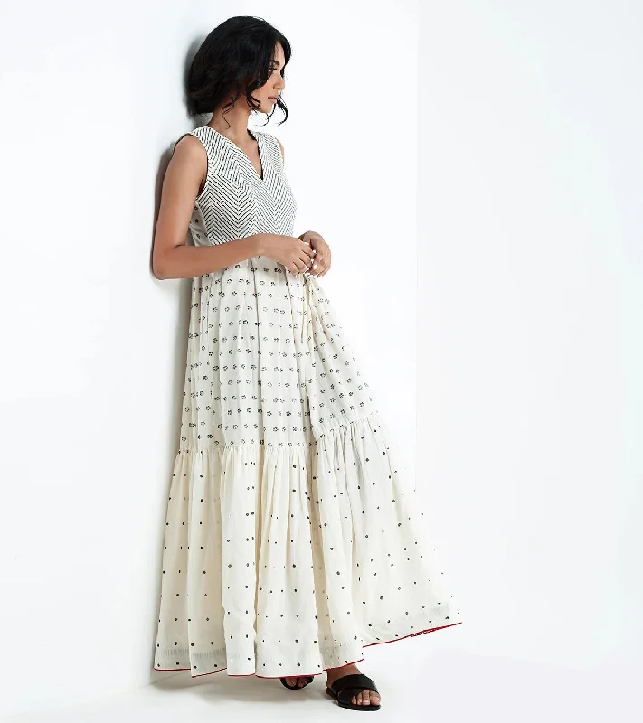 Flare & tiered maxi dress Comfortable Bohemian Maxi Dress