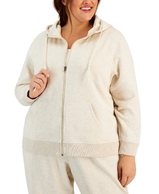 ID Ideology Plus Size Zip Front Hooded Jacket Welt Pockets Slit Pockets Flap Pockets ID Ideology Plus Size Zip Front Hooded Jacket Welt Pockets Slit Pockets Flap Pockets