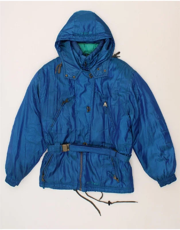 KILLY Womens Oversized Hooded Ski Jacket UK 10 Small Blue Polyamide Corduroy Jacket Velvet Jacket Brocade Jacket KILLY Womens Oversized Hooded Ski Jacket UK 10 Small Blue Polyamide Corduroy Jacket Velvet Jacket Brocade Jacket