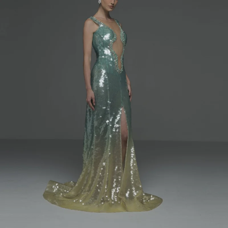 Sirene Mermaid Wonders Sequin  Gown.