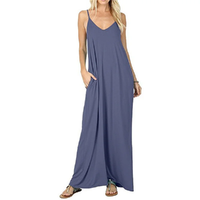 North Shore Pocketed Maxi Dress Comfortable Bohemian Maxi Dress