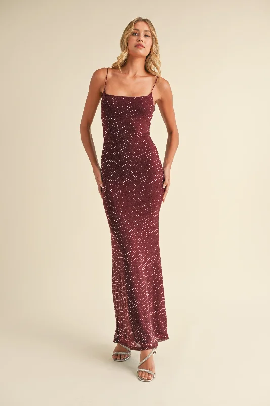 Rhinestone Mesh Mermaid Dress