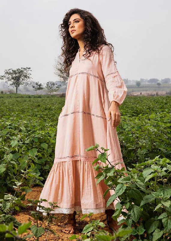 Rose Mulmul maxi dress Comfortable Bohemian Maxi Dress