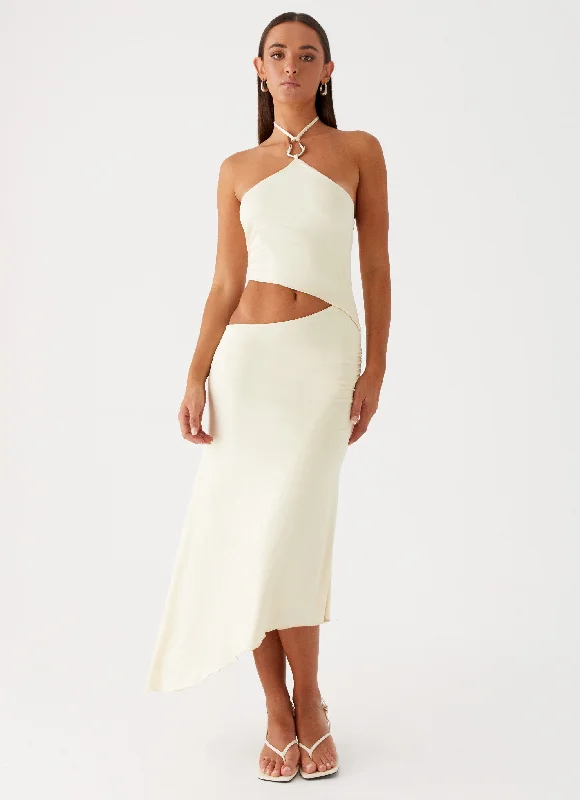 Tasha Maxi Dress - Lemon Trendy Maxi Dress with Straps