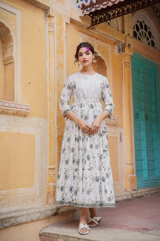 WOMEN'S BLUE THE COTTON COLOURS LONG GOWN