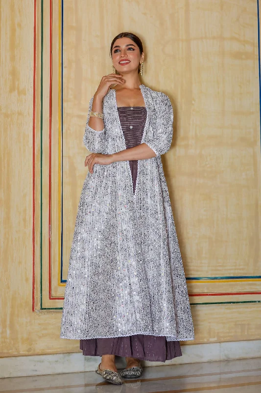 The Grey Lavishness Long Gown