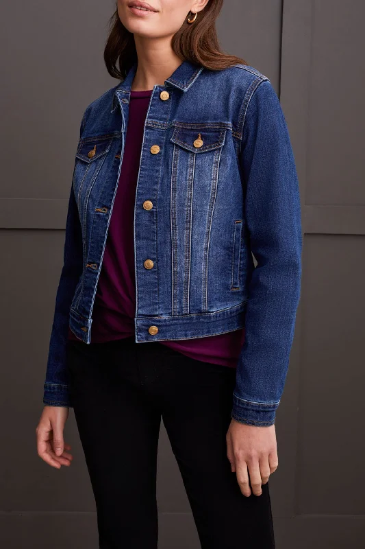 Tribal Classic Denim Jacket with Pockets 5565O-2020-2181 Bluemoon Boat Neck Shawl Collar Notched Collar Tribal Classic Denim Jacket with Pockets 5565O-2020-2181 Bluemoon Boat Neck Shawl Collar Notched Collar