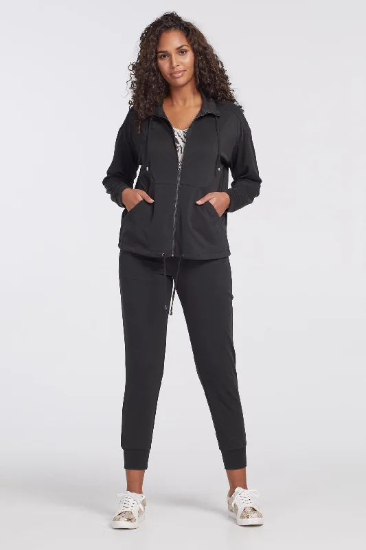 Tribal Zip Front Knit Jacket 4694O-2574-0002 Black Ribbed Jacket Pleated Jacket Ruffled Jacket Tribal Zip Front Knit Jacket 4694O-2574-0002 Black Ribbed Jacket Pleated Jacket Ruffled Jacket