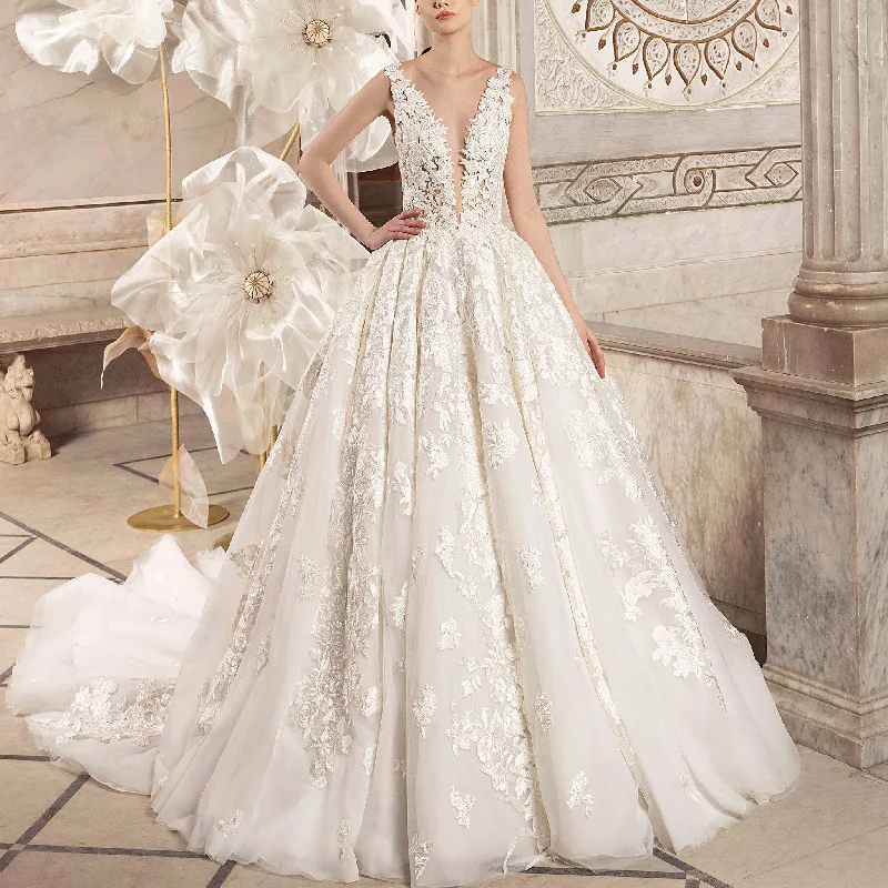 Wildlife Embroidered Gown