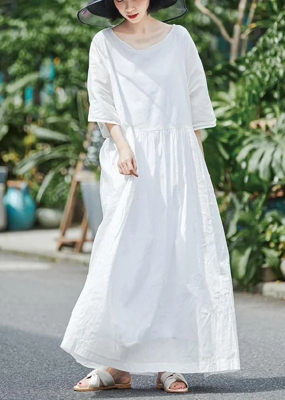 Women White Dresses Kaftan Sundress