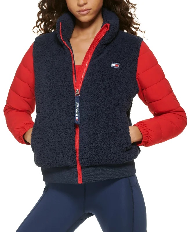 Women's Active Full-Zip Cropped Jacket Vest Appliqued Jacket Beaded Jacket Sequined Jacket Women's Active Full-Zip Cropped Jacket Vest Appliqued Jacket Beaded Jacket Sequined Jacket