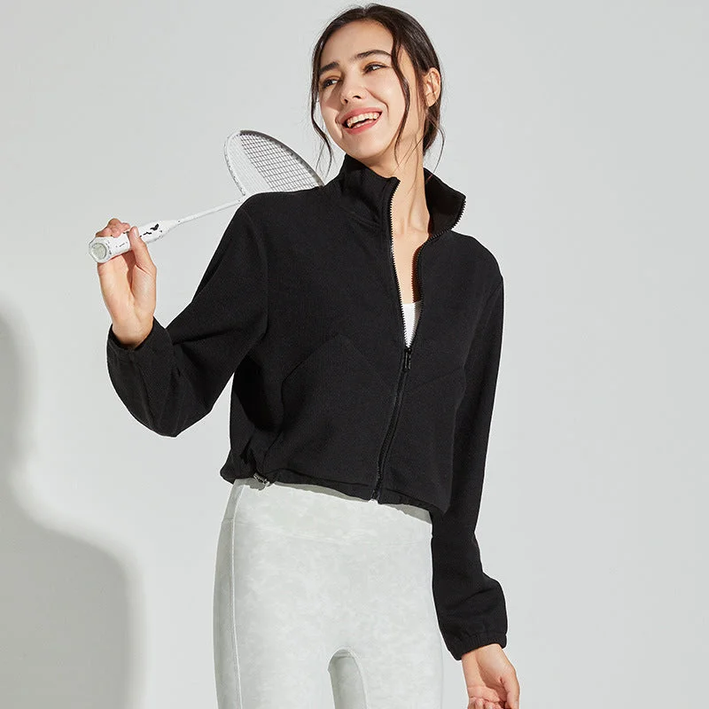 Women's yoga sports jacket fleece long-sleeved jacket running fitness tops clothes Cardigan Sweater Pullover Women's yoga sports jacket fleece long-sleeved jacket running fitness tops clothes Cardigan Sweater Pullover