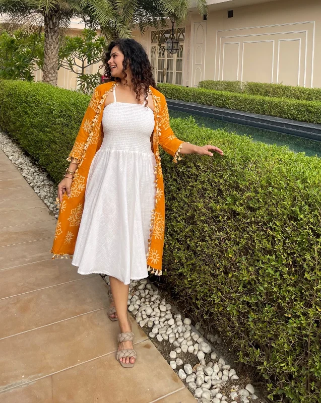 Yellow and White Long Jacket Maxi Dress Belted Jacket Elasticated Jacket Padded Jacket Yellow and White Long Jacket Maxi Dress Belted Jacket Elasticated Jacket Padded Jacket
