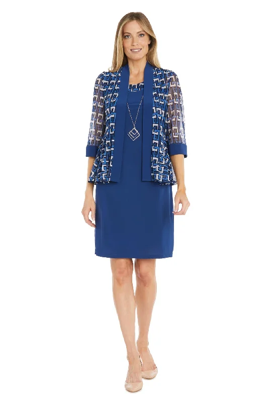 R&M Richards 1169 Mother of the Bride Short Geometric Print Jacket Dress Boat Neck Shawl Collar Notched Collar R&M Richards 1169 Mother of the Bride Short Geometric Print Jacket Dress Boat Neck Shawl Collar Notched Collar