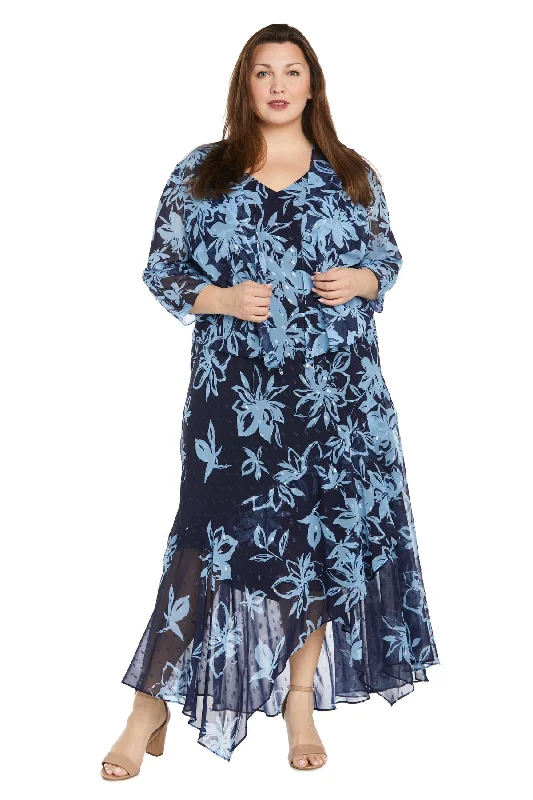 R&M Richards 3013W High Low Plus Size Floral Print Jacket Dress Mesh Jacket Canvas Jacket Denim Jacket R&M Richards 3013W High Low Plus Size Floral Print Jacket Dress Mesh Jacket Canvas Jacket Denim Jacket