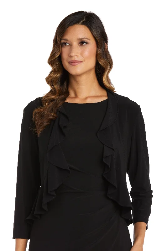 R&M Richards 42780 Formal 3/4 Sleeve Ruffle Jacket Wool Jacket Cashmere Jacket Tweed Jacket R&M Richards 42780 Formal 3/4 Sleeve Ruffle Jacket Wool Jacket Cashmere Jacket Tweed Jacket