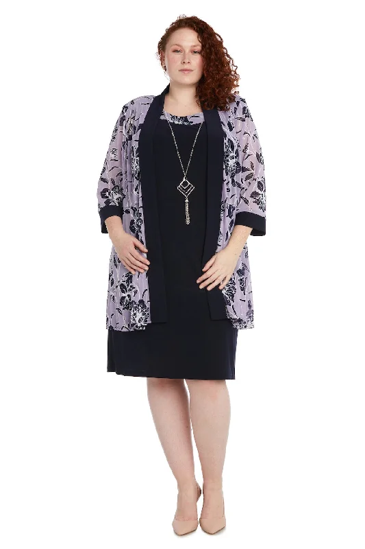 R&M Richards 7843W Plus Size Short Two Piece Printed Jacket Dress Wool Fabric Cashmere Fabric Tweed Fabric R&M Richards 7843W Plus Size Short Two Piece Printed Jacket Dress Wool Fabric Cashmere Fabric Tweed Fabric
