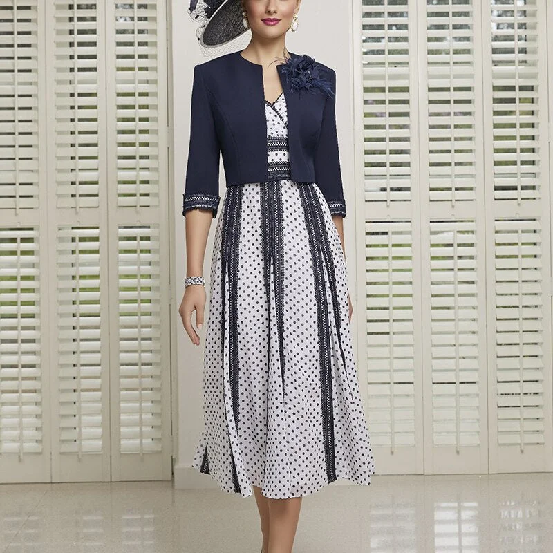 Tailor Shop Custom Made Mother of Bride Dress White with Blue Polka Dots Dress Mother of Bride Outfit Dress and Navy Jacket Nylon Jacket Polyester Jacket Spandex Jacket Tailor Shop Custom Made Mother of Bride Dress White with Blue Polka Dots Dress Mother of Bride Outfit Dress and Navy Jacket Nylon Jacket Polyester Jacket Spandex Jacket