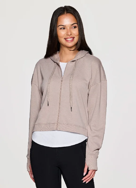 Brooke Daily Cropped Hoodie Jacket Collared Jacket Crew Neck Jacket Turtle Neck Jacket