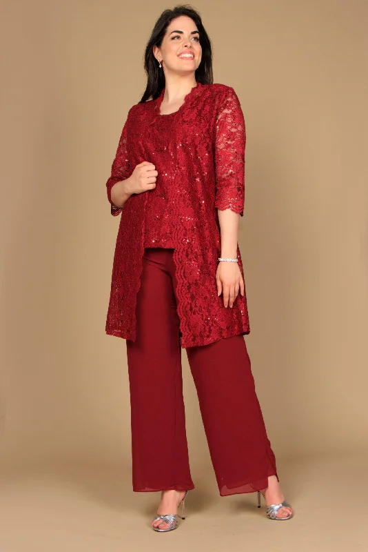 Mother of the Bride Long Jacket Pant Suit Rayon Fabric Velvet Fabric Corduroy Fabric