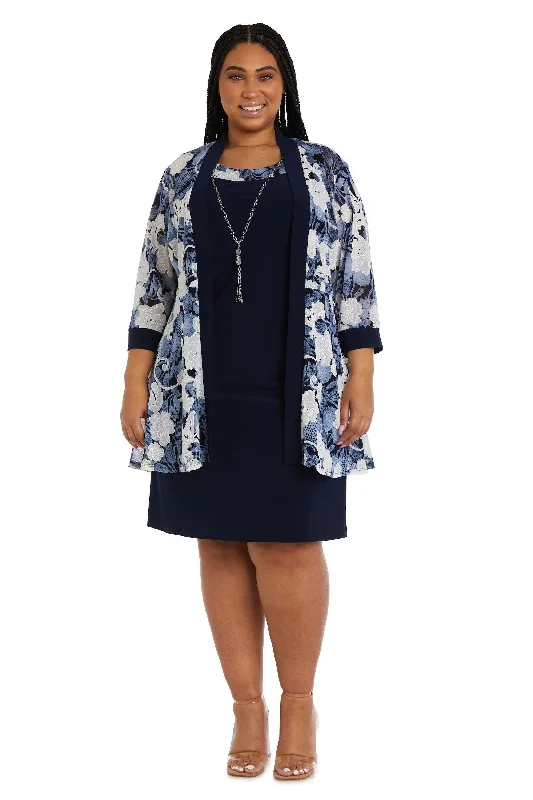 R&M Richards 9313W Plus Size Jacket Short Dress Hoodie Zip-Up Jacket Button-Up Jacket