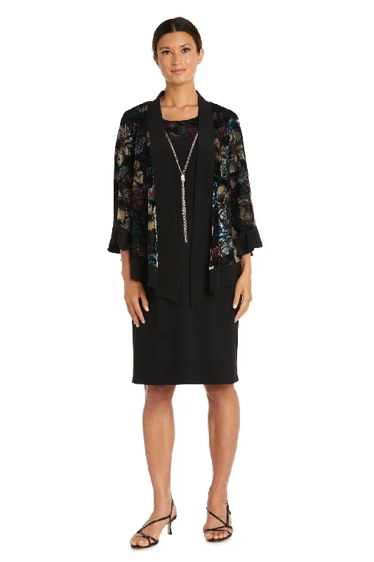 R&M Richards 7584P Short Floral Petite Jacket Dress Striped Jacket Polka Dot Jacket Floral Jacket