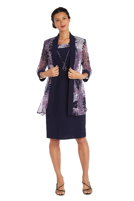 R&M Richards 9003P Short Two Piece Jacket Dress Hooded Jacket Caped Jacket Shawl Collar Jacket