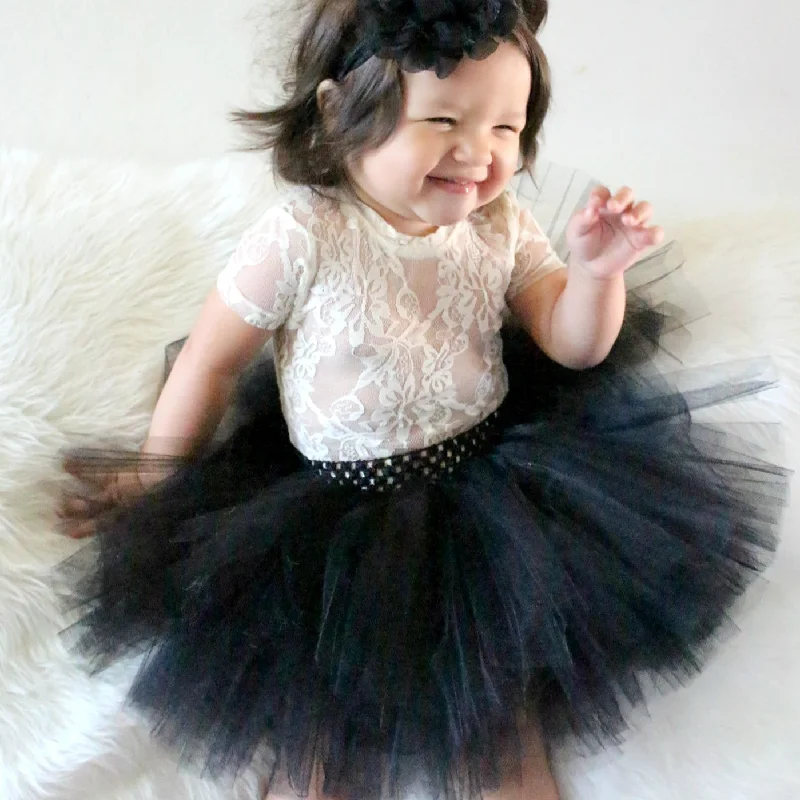 Black Baby Tutu Infant Tulle Skirt denim skirt trendy