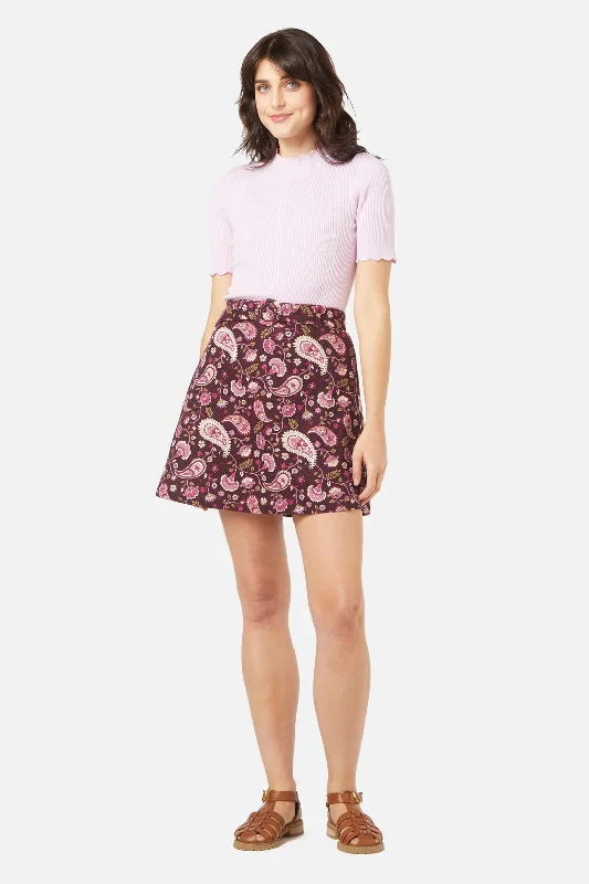 Boho Paisley Skirt wool skirt thick
