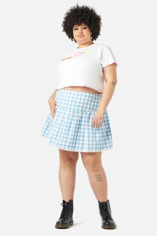 Curve Catrina Gingham Skirt lace skirt elegant