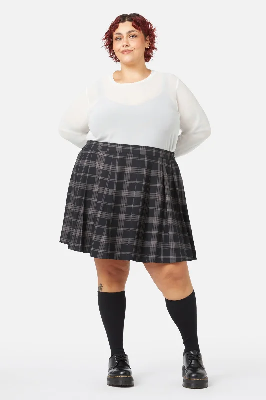 Curve Victoria Tartan Pleated Skirt button skirt front