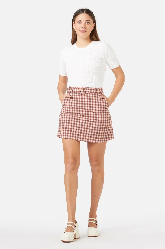 Gelati Gingham Skirt cashmere skirt fine