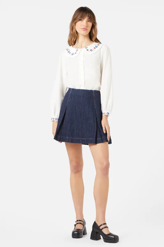 Jemma Denim Skirt silk skirt luxurious