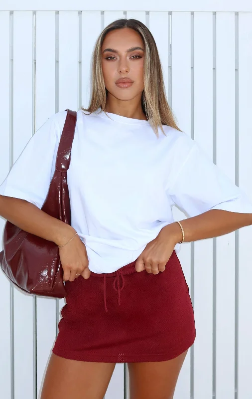 Just Be Honest Mini Skirt Burgundy tulle skirt dreamy