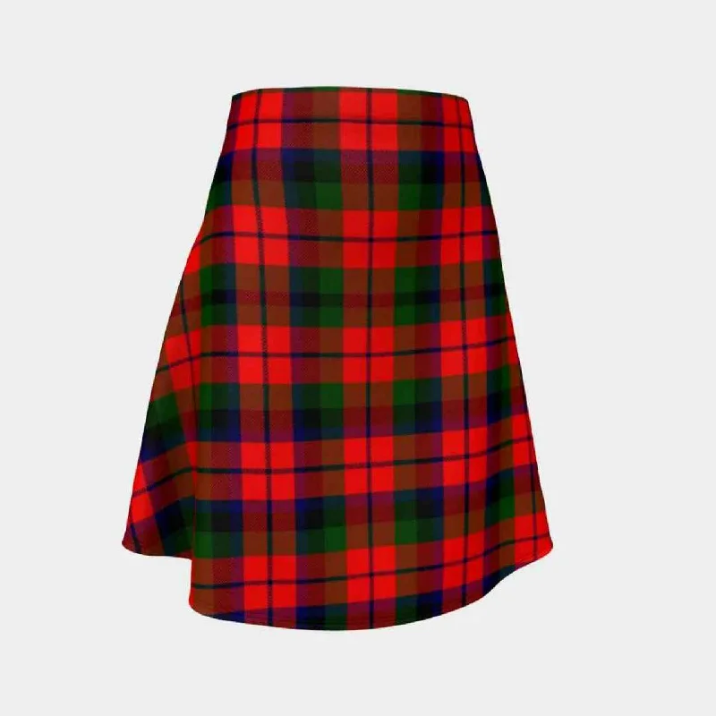 MacNaughton Modern Tartan Flared Skirt high waist skirt
