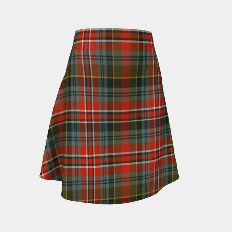 MacPherson Weathered Tartan Flared Skirt denim skirt stylish