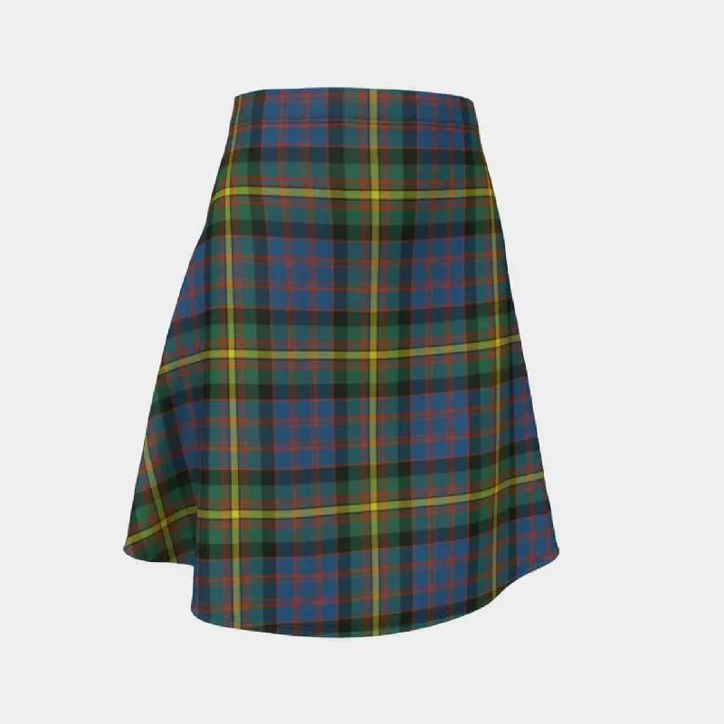 MacSporran Ancient Tartan Flared Skirt linen skirt relaxed
