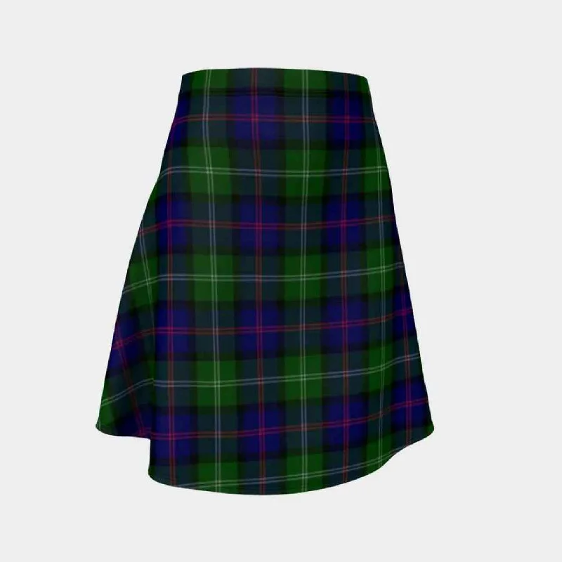 MacThomas Modern Tartan Flared Skirt denim skirt stylish