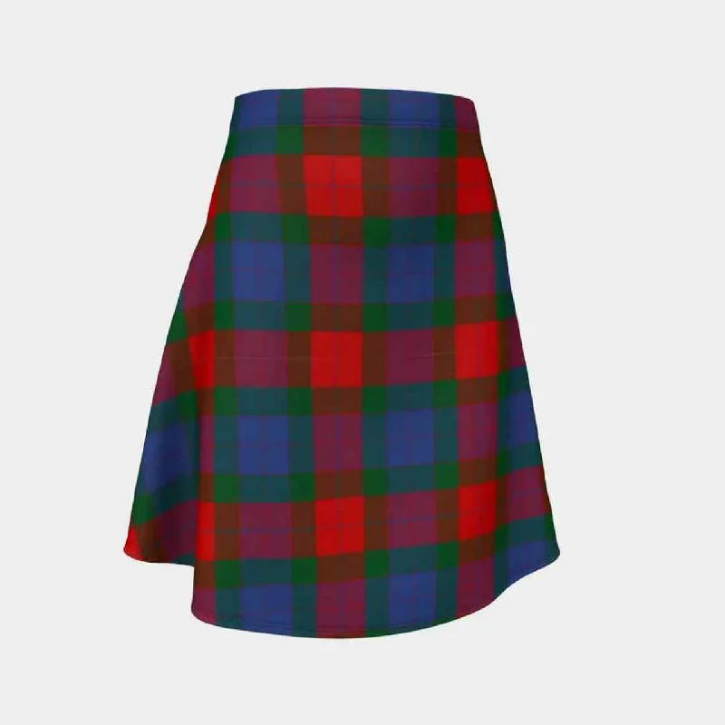 Mar Tartan Flared Skirt chiffon skirt airy
